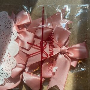 Handmade set of 10 Dusty Rose/Pink Satin Hair Bows